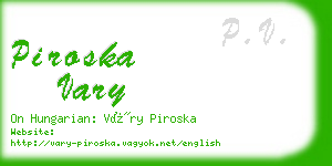 piroska vary business card